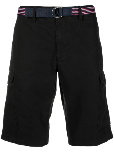 Tommy Hilfiger Belted Chino Shorts In Black