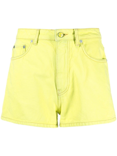 Ganni Denim Hotpant Shorts Blazing Yellow Size 29