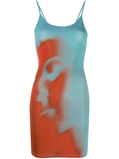 Paloma Wool Blue & Red Chantal Minidress | ModeSens