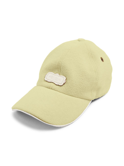 Agnona Logo Baseball Hat In Pale Yellow