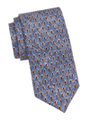 Saks Fifth Avenue Collection Mini Tree Print Tie In Light Blue