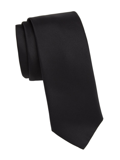 Saks Fifth Avenue Collection Formal Skinny Silk Tie In Black