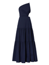 Milly Bahati Cutout One-shoulder Dress In Navy