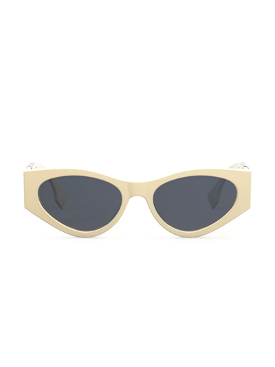 Fendi Women's Maxi O'lock 54mm Cat Eye Sunglasses In Ivory