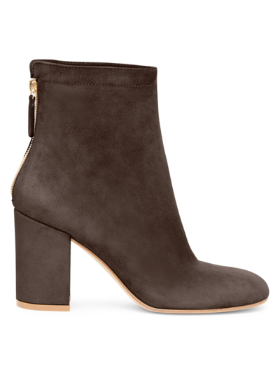 Gianvito Rossi Suede Ankle Boots In Moka