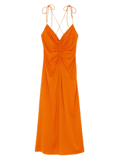 strapless open back dress Vintage Polyester 1970s Orange Floral Frock by Kay Windsor