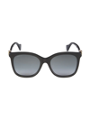 Gucci Gg 55mm Square Sunglasses In Black