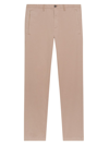 Theory Zaine Flat-front Cotton-blend Pants In Tapir
