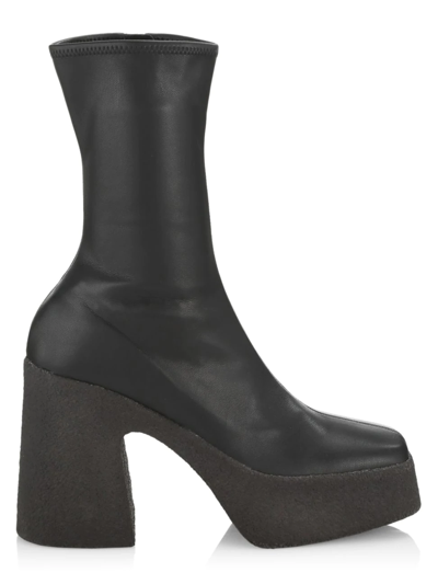 Stella Mccartney 110mm Skyla Faux Leather Ankle Boots In Black