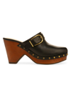 VERONICA BEARD WOMEN'S HENDRIX LEATHER CLOGS