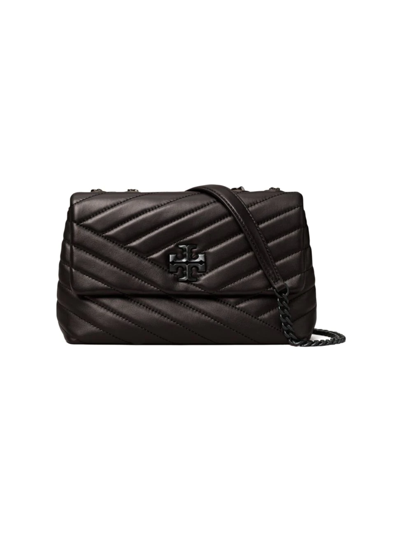 Tory Burch Kira Chevron-quilt Convertible Shoulder Bag In Black/black