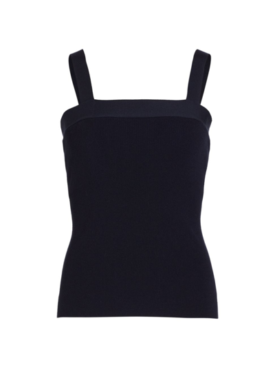 Michelle Smith X Saks Ingrid Ribbed-knit Tank In Navy