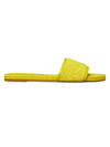 Tory Burch T Monogram Espadrille Slides In Citrus