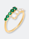 ADINAS JEWELS BY ADINA EDEN COLORED GRADUATED CZ WRAP RING