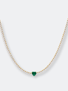 ADINAS JEWELS BY ADINA EDEN COLORED HEART TENNIS NECKLACE