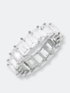 Adinas Jewels By Adina Eden Baguette Eternity Band In Grey