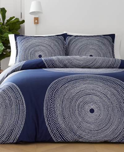 Marimekko Fokus Twin Comforter Set Bedding In Navy