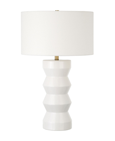 Hudson & Canal Carlin Ribbed Table Lamp In Matte White