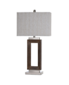 Stylecraft Molded Hollow Rectangle Table Lamp In Oatmeal