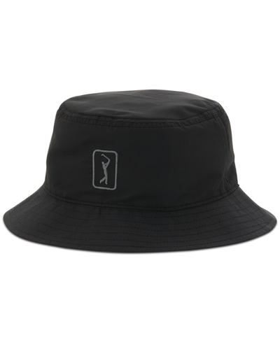 Pga Tour Men's Reversible Solid Bucket Hat In Caviar