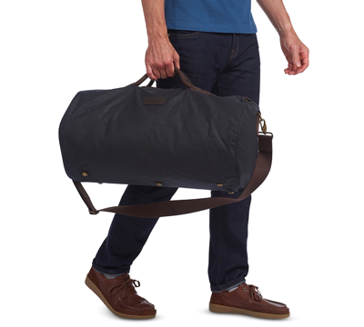 Barbour Men's Waxed Holdall In Navy