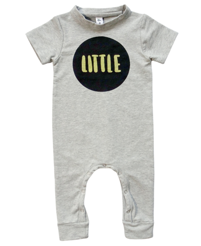 Earth Baby Outfitters Baby Neutral Short Sleeve Romper In Gray/little