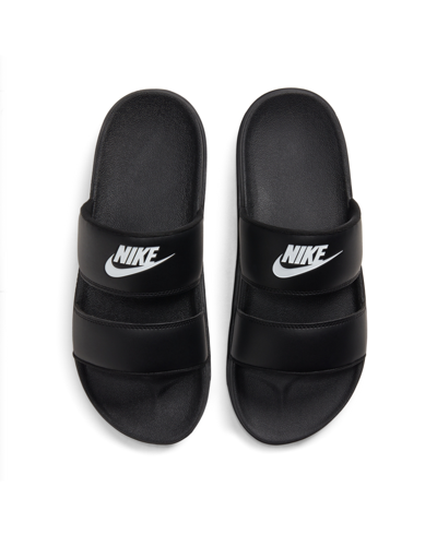 Nike Women's Offcourt Duo Slide Sandals From Finish Line In Black-white