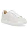 Betsey Johnson Sidney Ivory Pearl Sneaker In Ivory Pearl
