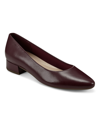 Easy Spirit Women's Caldise Slip-on Low Heel Dress Pumps Women's Shoes In Dark Red Leather