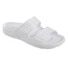 Totes Everywhere Womens Slip On Comfort Insole Slide Sandals In White