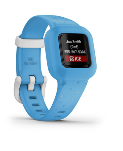 Garmin Unisex Vivofit Jr. 3 Blue Stars Silicone Strap Smart Watch 200mm