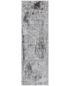 Km Home Alloy All342 2'6" X 8' Runner Area Rug In Silver-tone