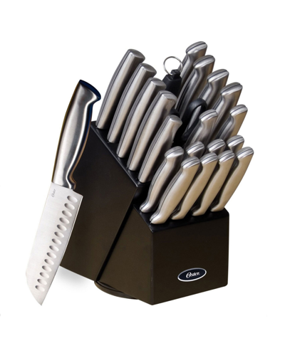 Oster Baldwyn Cutlery Set With Swivel Block, 22 Pieces In Black