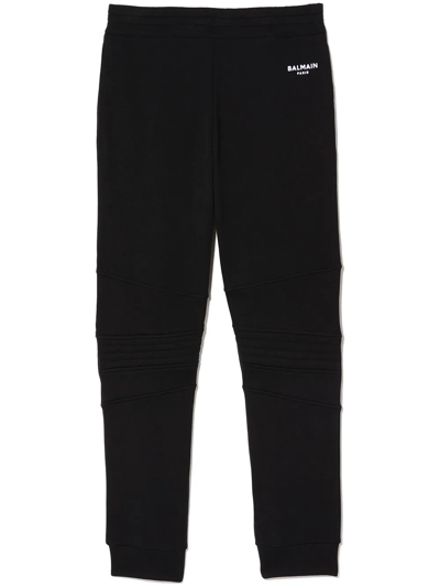 Balmain Kids' Logo-print Track Trousers In Black