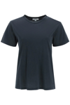Agolde Ribbed Neck T-shirt In Black