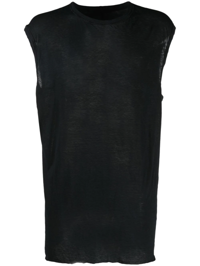 Boris Bidjan Saberi Raw-cut Hem Tank Top In Black