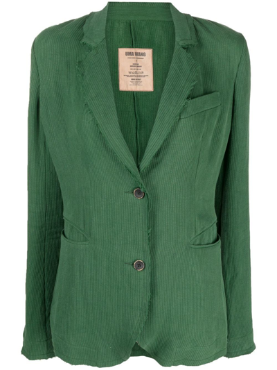 Uma Wang Single Breasted Blazer In Green