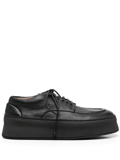 Marsèll Cassapana Leather Derby Shoes In 666 Black