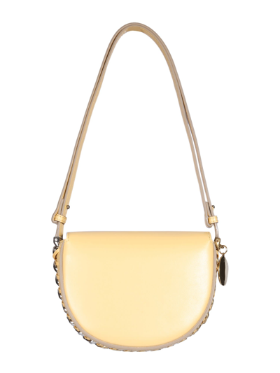 Stella Mccartney Small Frayme Flap Shoulder Bag In Giallo