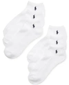 POLO RALPH LAUREN MEN'S ATHLETIC CELEBRITY SPORT SOCKS 6-PACK