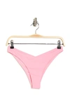 Weworewhat Delilah Low-rise Hipster Bikini Bottoms In Baby Pink