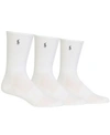 POLO RALPH LAUREN MEN'S SOCKS, ATHLETIC CREW MEN'S SOCKS 3-PACK