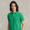 Ralph Lauren Custom Slim Fit Mesh Polo Shirt In Raft Green
