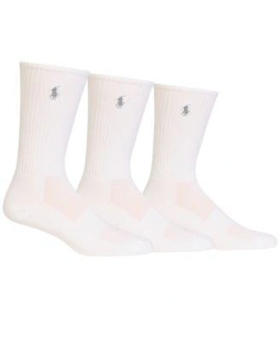 POLO RALPH LAUREN MEN'S SOCKS, CASUAL PONY PLAYER CREW 3 PACK