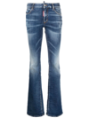 DSQUARED2 LOW-RISE FLARED JEANS