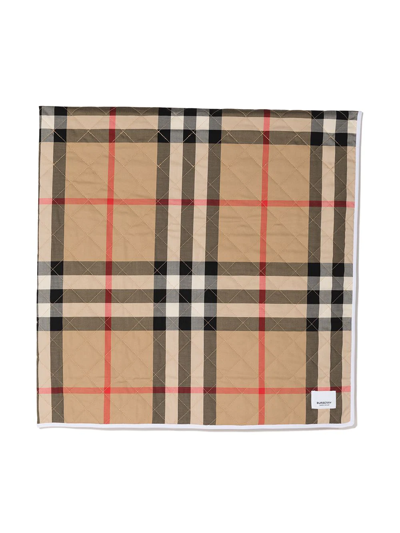 Burberry Check-print Quilted Cot Duvet In Neutrals