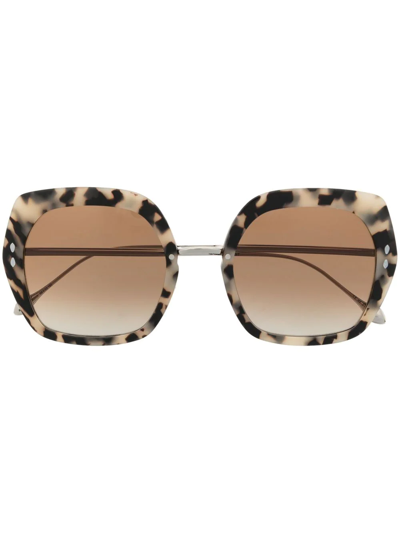 Isabel Marant Eyewear Tortoiseshell-effect Tinted Sunglasses In Brown