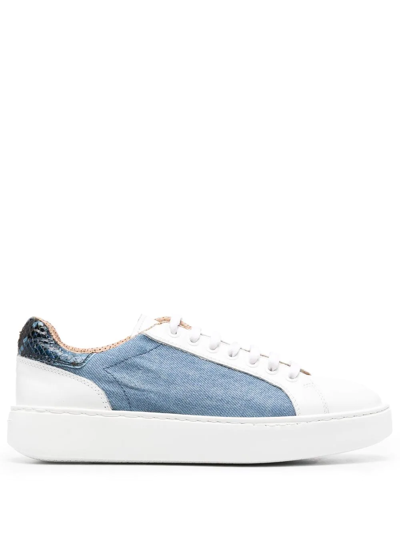 Fratelli Rossetti Denim-panel Low-top Trainers In Blue