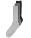 CALVIN KLEIN MEN'S COTTON RICH CASUAL RIB CREW SOCKS, 3-PACK