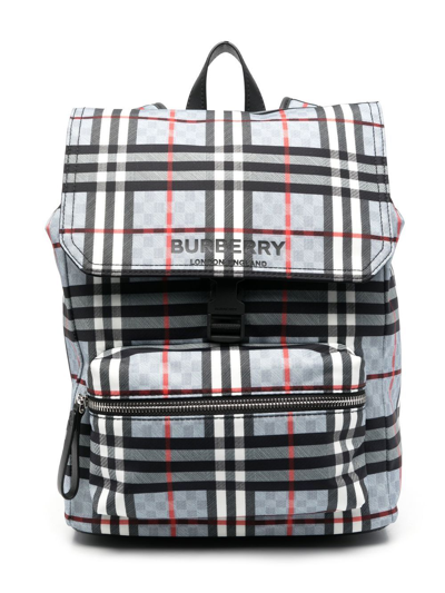 Burberry Kids' Vintage Check Logo-print Backpack In Black